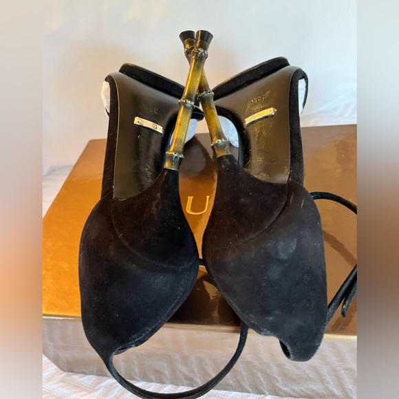 Gucci Bamboo /Tom Ford Black Ankle Strap Stilettos. Other Posher selling $1998!! - Picture 7 of 11